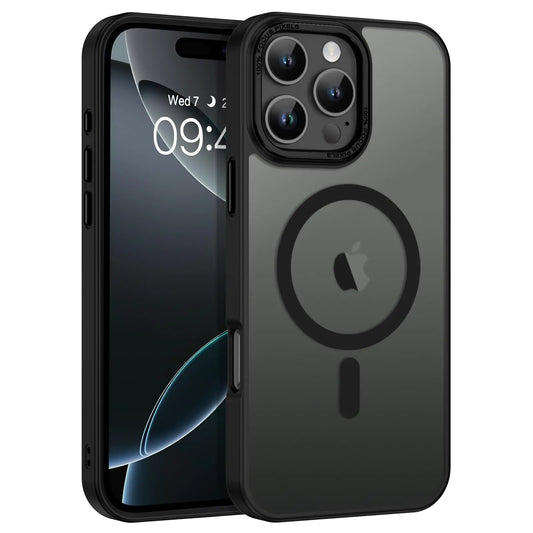 BENTOBEN for iPhone 16 Pro Max Case 2024, Phone case iPhone 16 Pro Max Magnetic Case [Compatible with MagSafe] Translucent Matte Slim Shockproof Protective Case for iPhone 16 Pro Max 6.9" Black